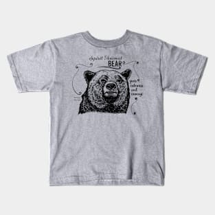 Spirit animal - bear black Kids T-Shirt